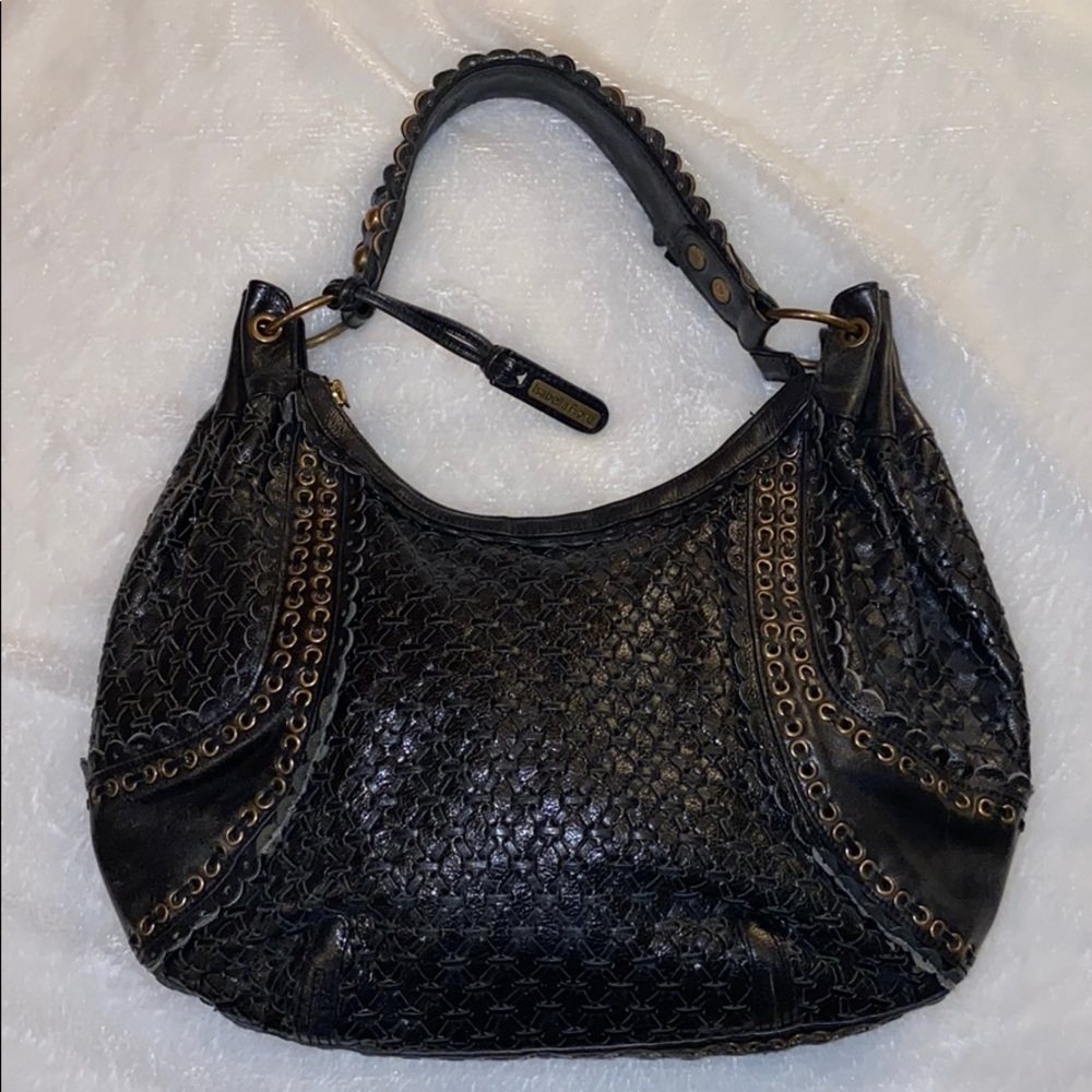 Isabella Fiore Woven Hobo Handbag
